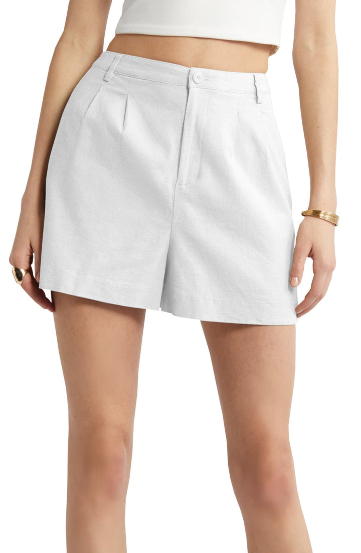 solovedress Women's Summer Cotton Linen Casual Shorts